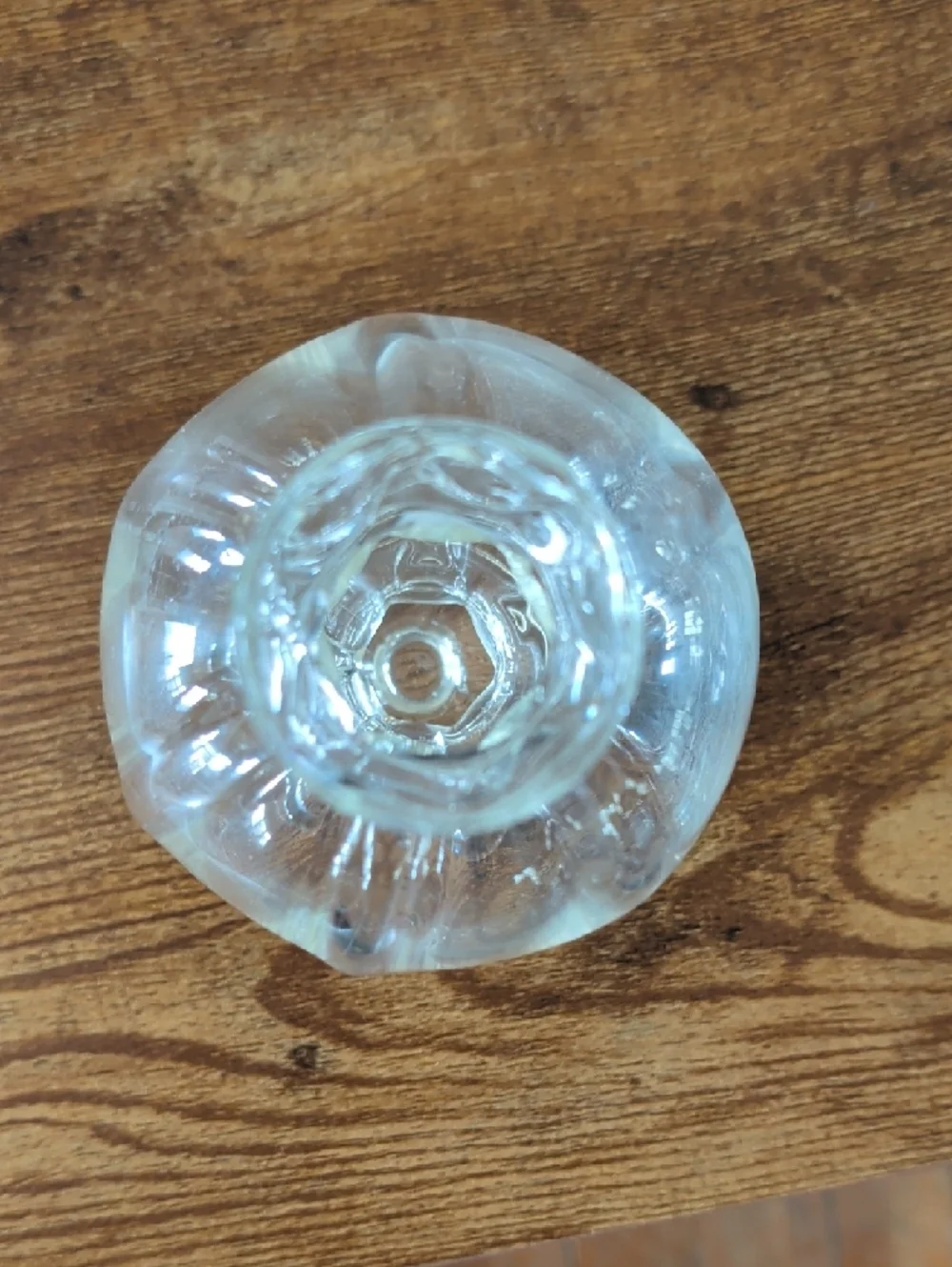 Clear Blown Glass Decorative Vase pomegranate Bud Vase Taper Candle Holder